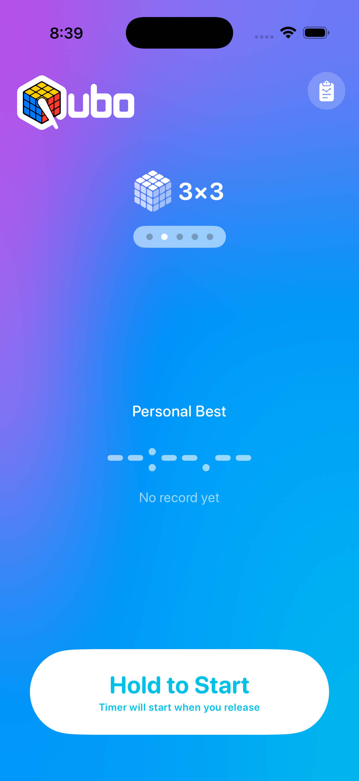 Qubo timer interface on iPhone